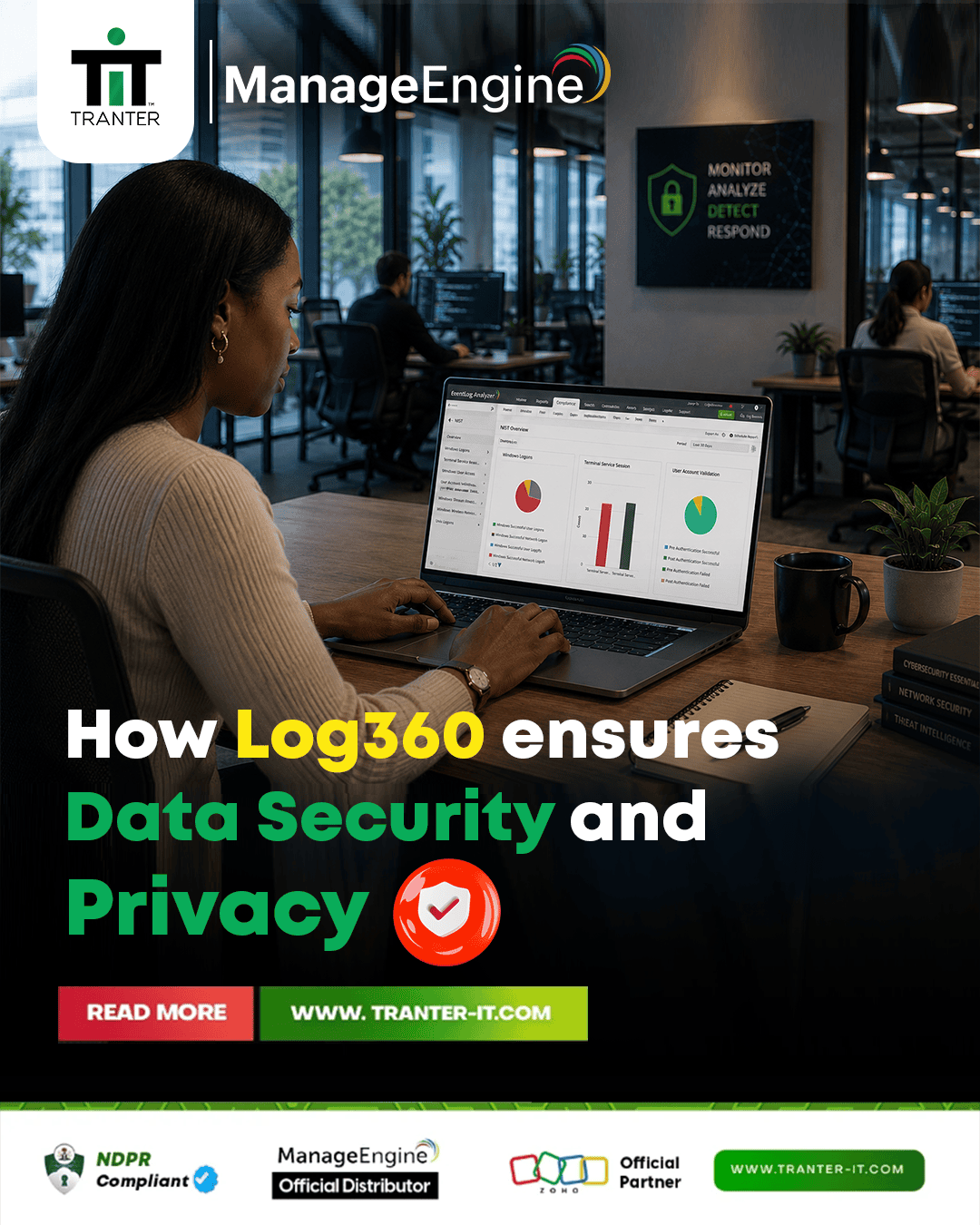 How Log360 Ensures Data Security and Privacy - Tranter IT